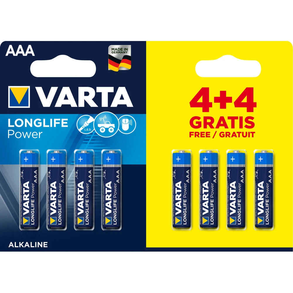 No Brand Varta High Energy AAA 4+4 Gratis 1 No Brand Varta High Energy AAA 4+4 Gratis