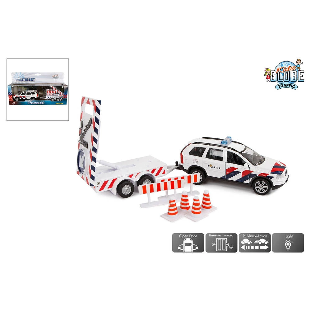 Kids Globe Traffic Politiewagen Met Verrijdbare Pijl 2 Kids Globe Traffic Politiewagen Met Verrijdbare Pijl - Afbeelding 2