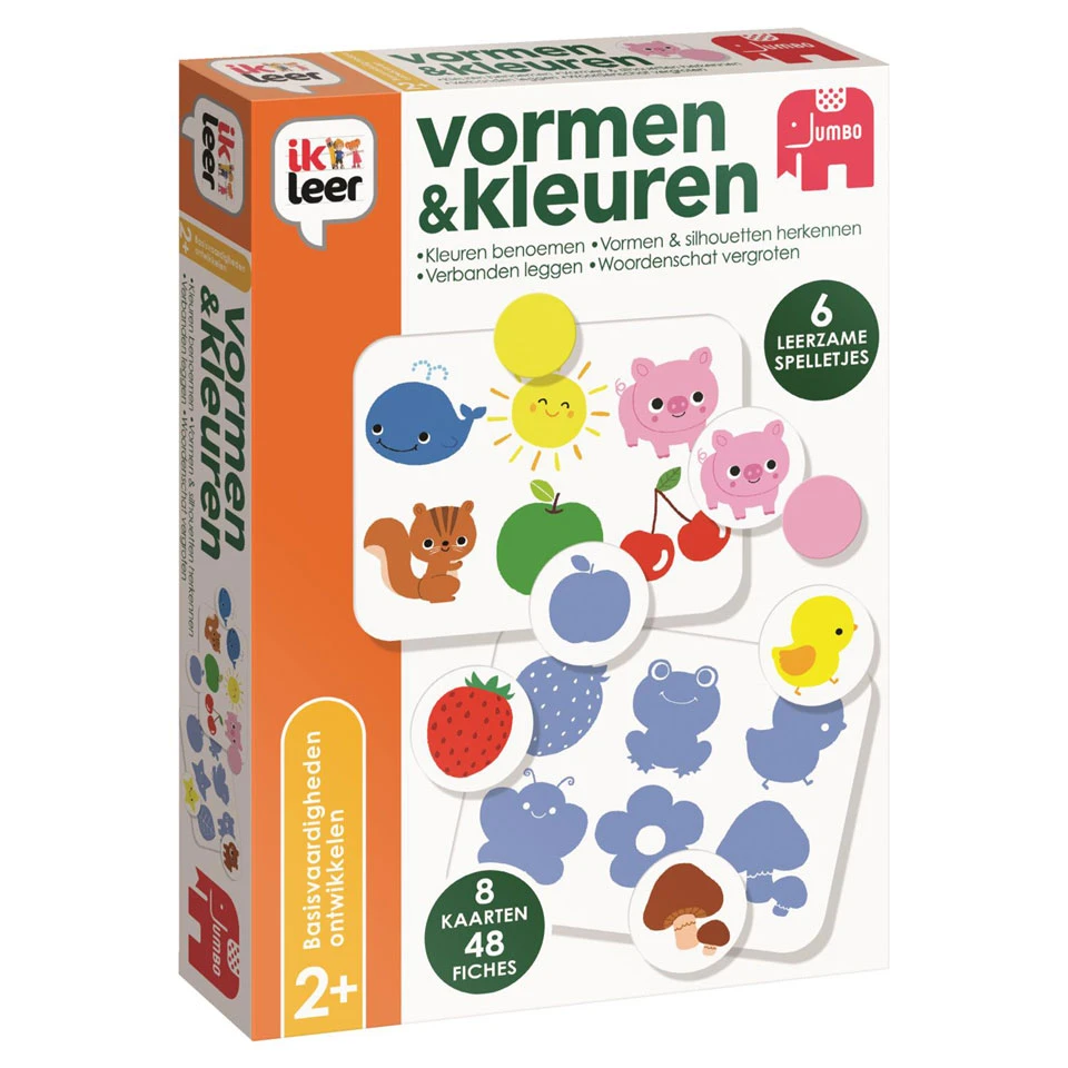 Jumbo Ik Leer Vormen & Kleuren 6 Leerzame Spelletjes 2 Jumbo Ik Leer Vormen & Kleuren 6 Leerzame Spelletjes - Afbeelding 2