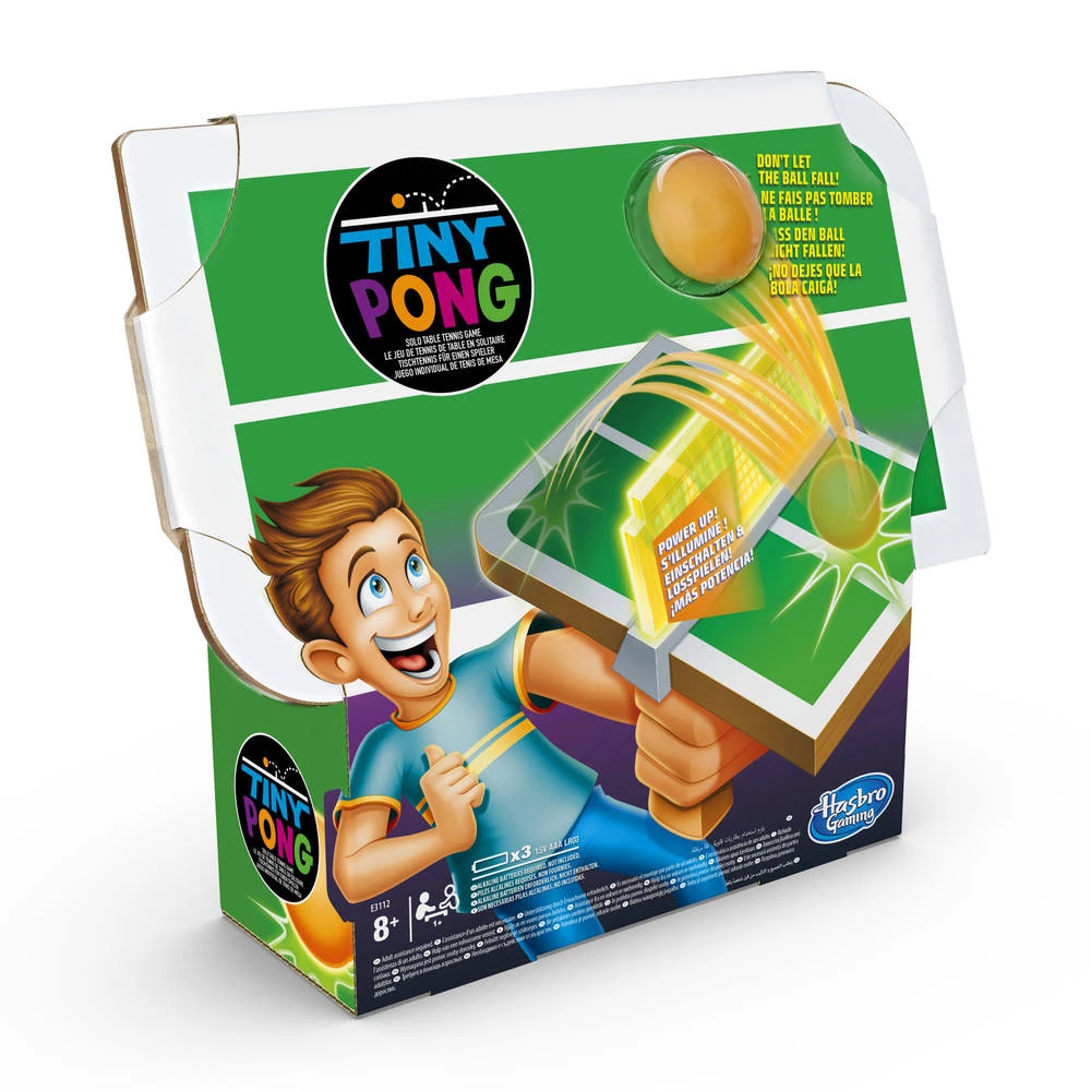 Hasbro Gaming Tiny Pong Solo Tafeltennisspel 2 Hasbro Gaming Tiny Pong Solo Tafeltennisspel - Afbeelding 2