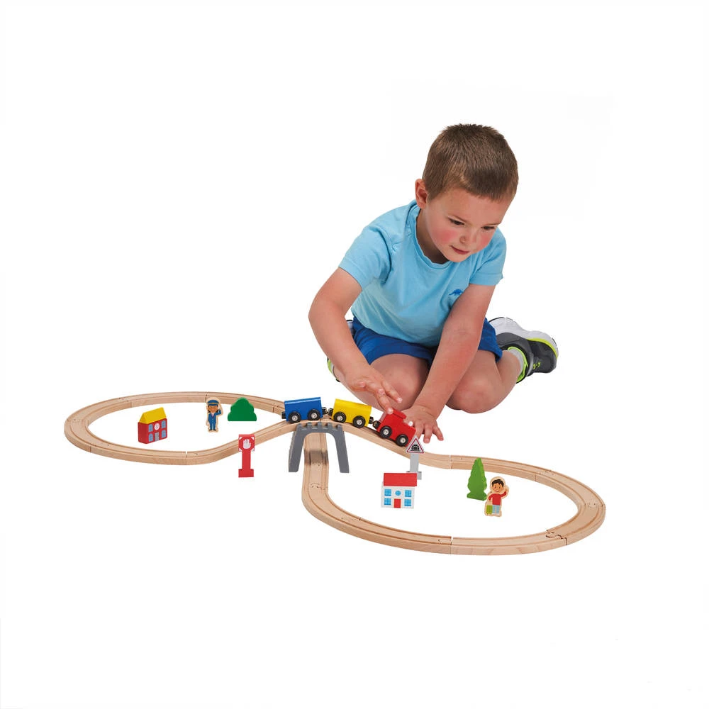 Woodlets Houten Treinset 30-delig 6 Woodlets Houten Treinset 30-delig - Afbeelding 6