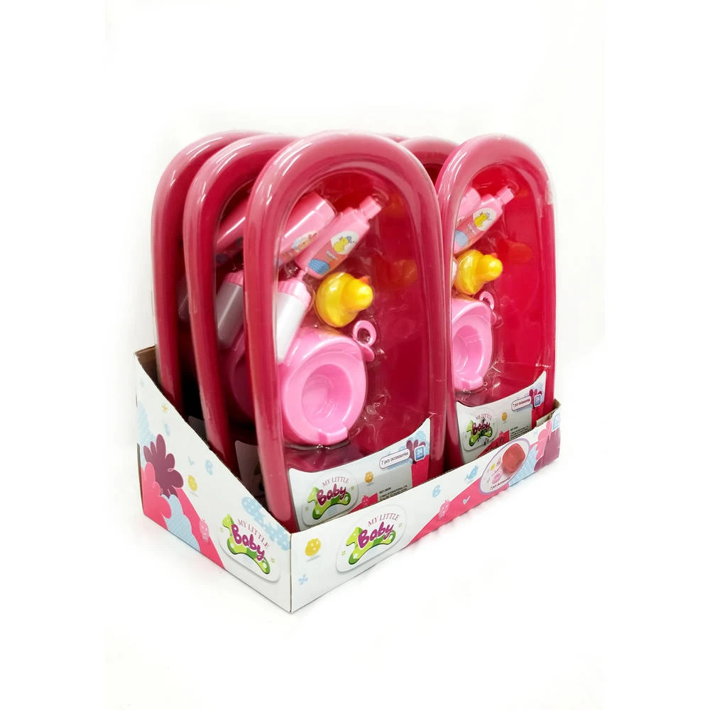 No Brand Poppenbad Met Accessoires Set 7-delig 1 No Brand Poppenbad Met Accessoires Set 7-delig