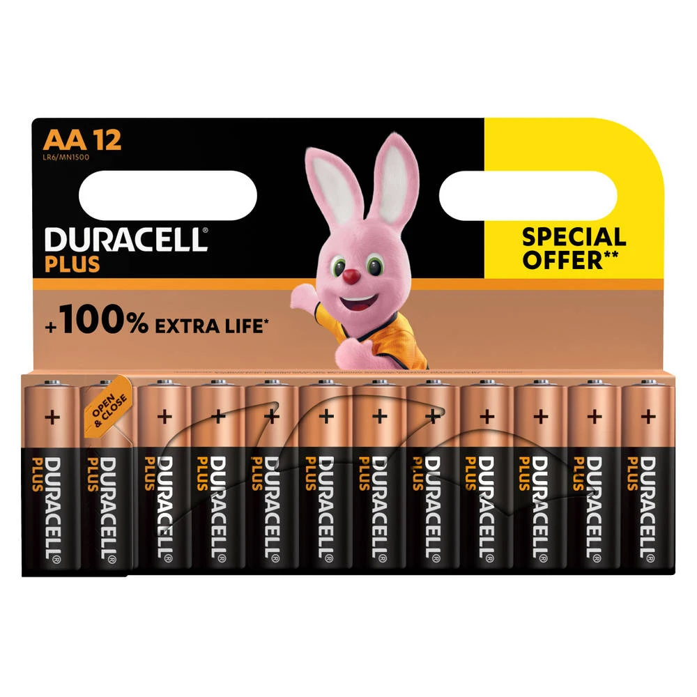 Duracell Alka Plus AA-batterijen Set 12-delig 1 Duracell Alka Plus AA-batterijen Set 12-delig