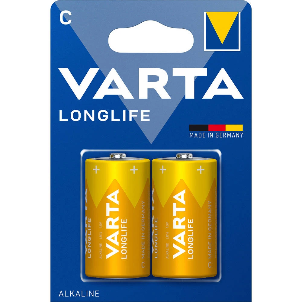 No Brand Varta Longlife Alkaline C-batterijen 2-delig 1 No Brand Varta Longlife Alkaline C-batterijen 2-delig