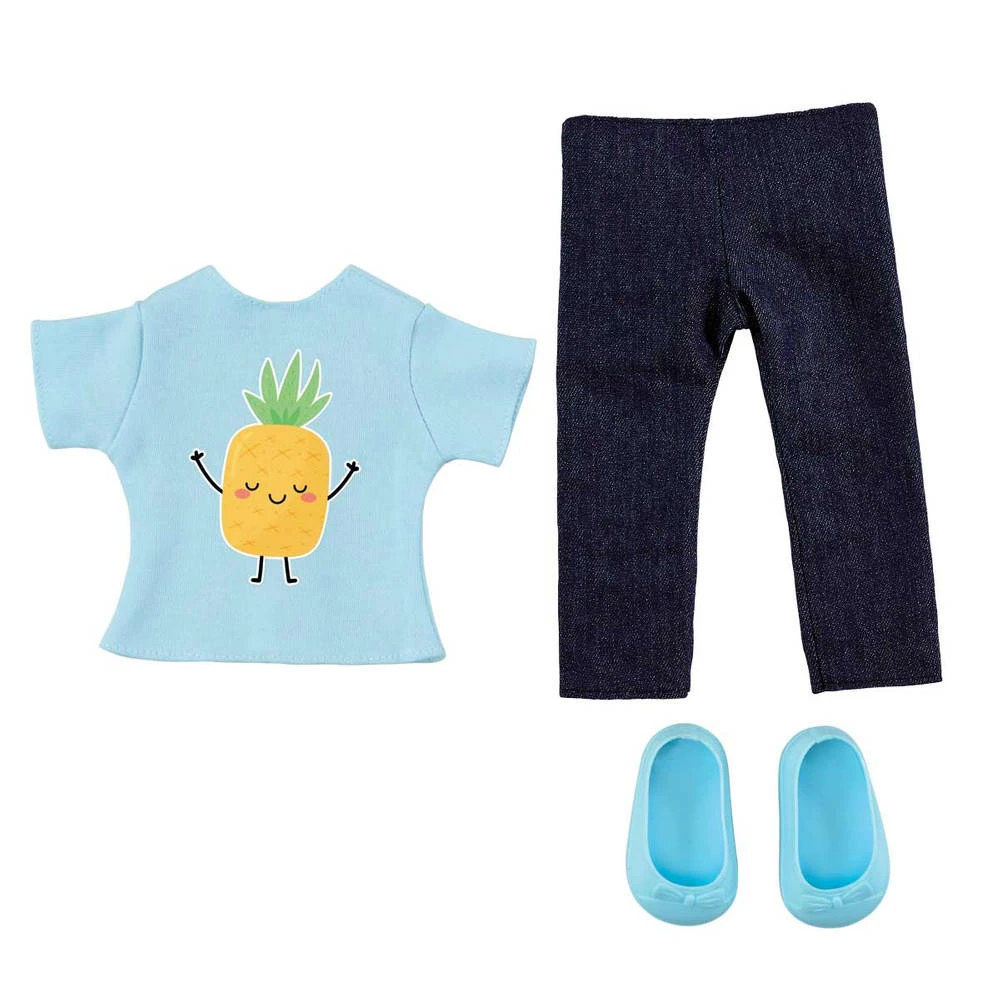 Poppenkleding Ananas T-shirt En Jeans 5 Poppenkleding Ananas T-shirt En Jeans - Afbeelding 5