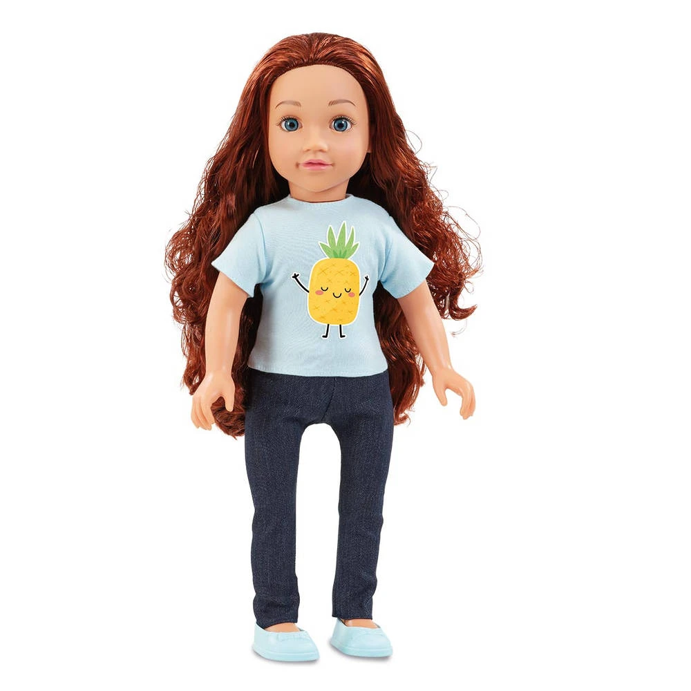 Poppenkleding Ananas T-shirt En Jeans 4 Poppenkleding Ananas T-shirt En Jeans - Afbeelding 4