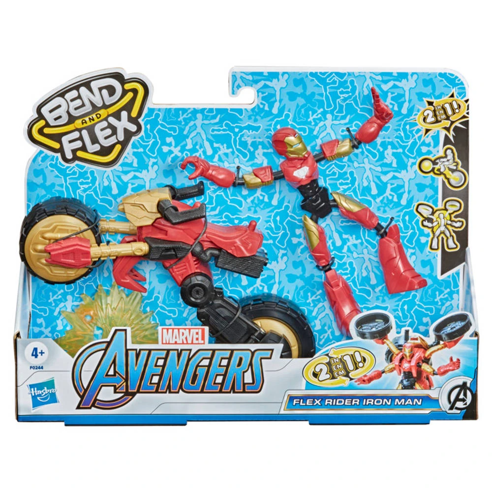 Hasbro Marvel Avengers Bend And Flex Rider Iron Man 2 Hasbro Marvel Avengers Bend And Flex Rider Iron Man - Afbeelding 2
