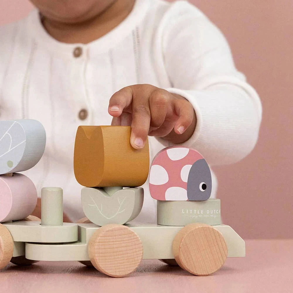 Little Dutch Flowers & Butterflies FSC Blokkentrein 3 Little Dutch Flowers & Butterflies FSC Blokkentrein - Afbeelding 3