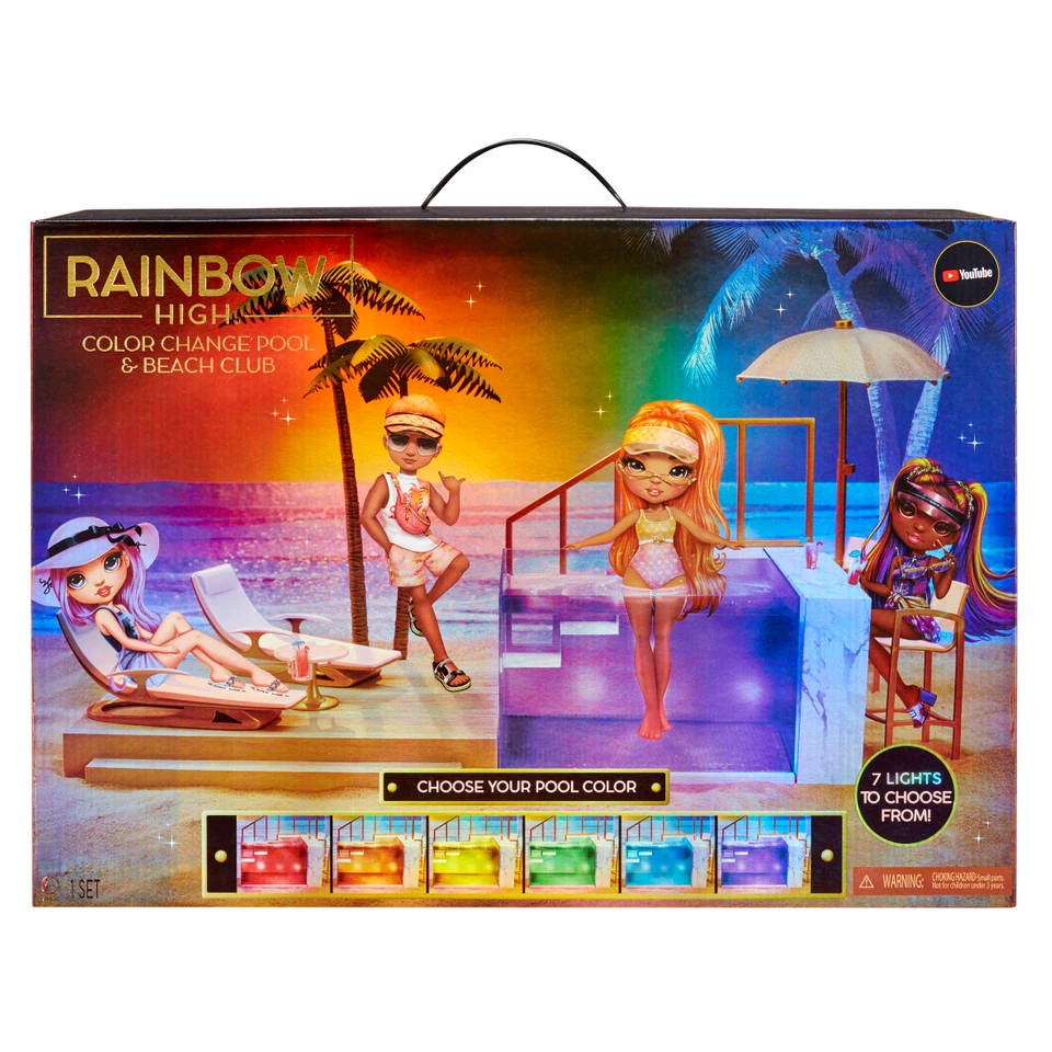 Rainbow High Kleurveranderende Pool & Beach Club Speelset 3 Rainbow High Kleurveranderende Pool & Beach Club Speelset - Afbeelding 3