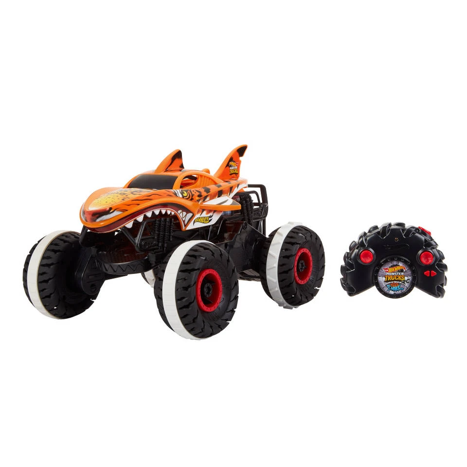 Hot Wheels Monster Trucks Unstoppable Tiger Shark Auto 2 Hot Wheels Monster Trucks Unstoppable Tiger Shark Auto - Afbeelding 2