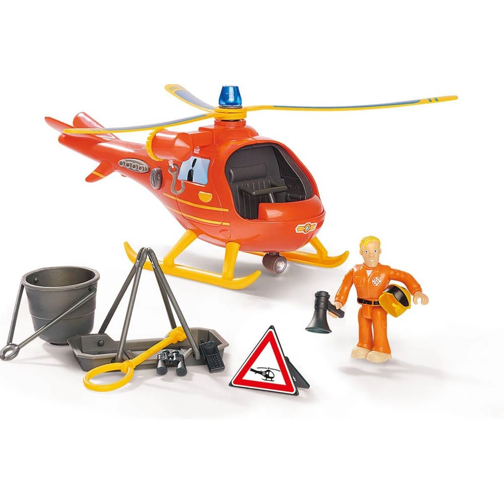 SIMBA Brandweerman Sam Wallaby Helikopter Met Speelfiguur Tom Thomas 2 SIMBA Brandweerman Sam Wallaby Helikopter Met Speelfiguur Tom Thomas - Afbeelding 2