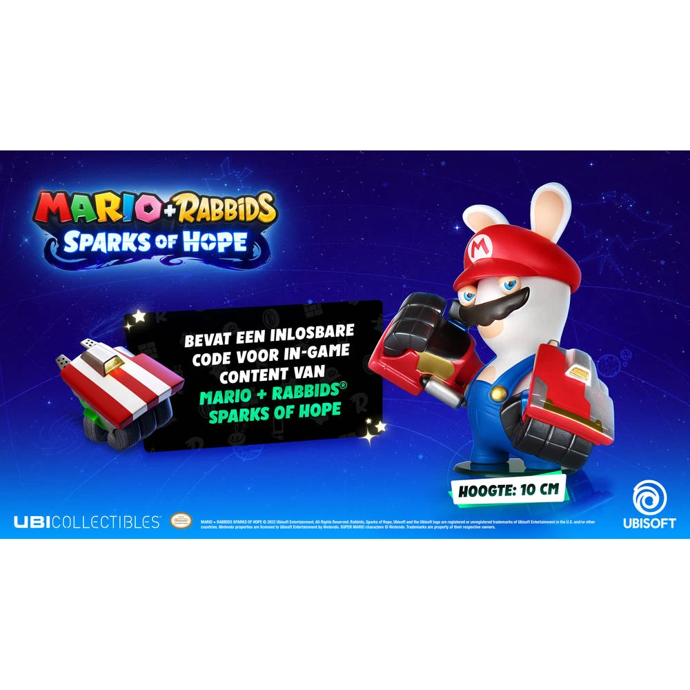 No Brand Mario + Rabbids Sparks Of Hope Rabbid-Mario Figuur 2 No Brand Mario + Rabbids Sparks Of Hope Rabbid-Mario Figuur - Afbeelding 2