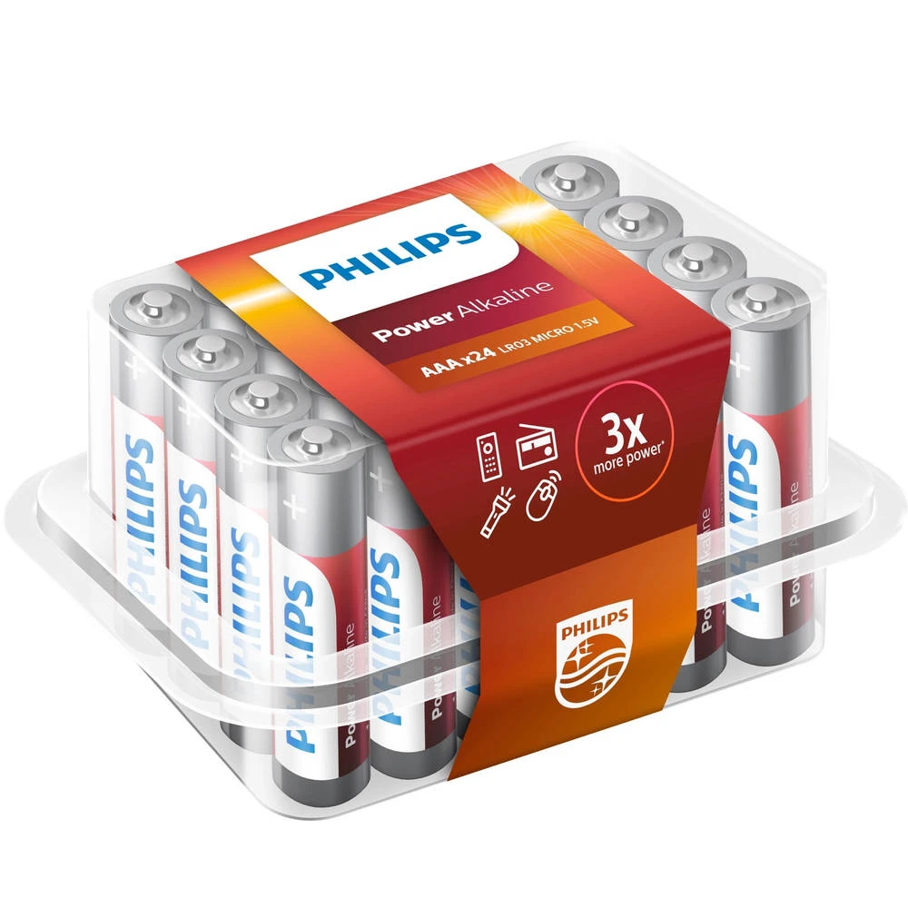 No Brand Philips Power Alkaline AAA-batterijen Set 24-delig 1 No Brand Philips Power Alkaline AAA-batterijen Set 24-delig
