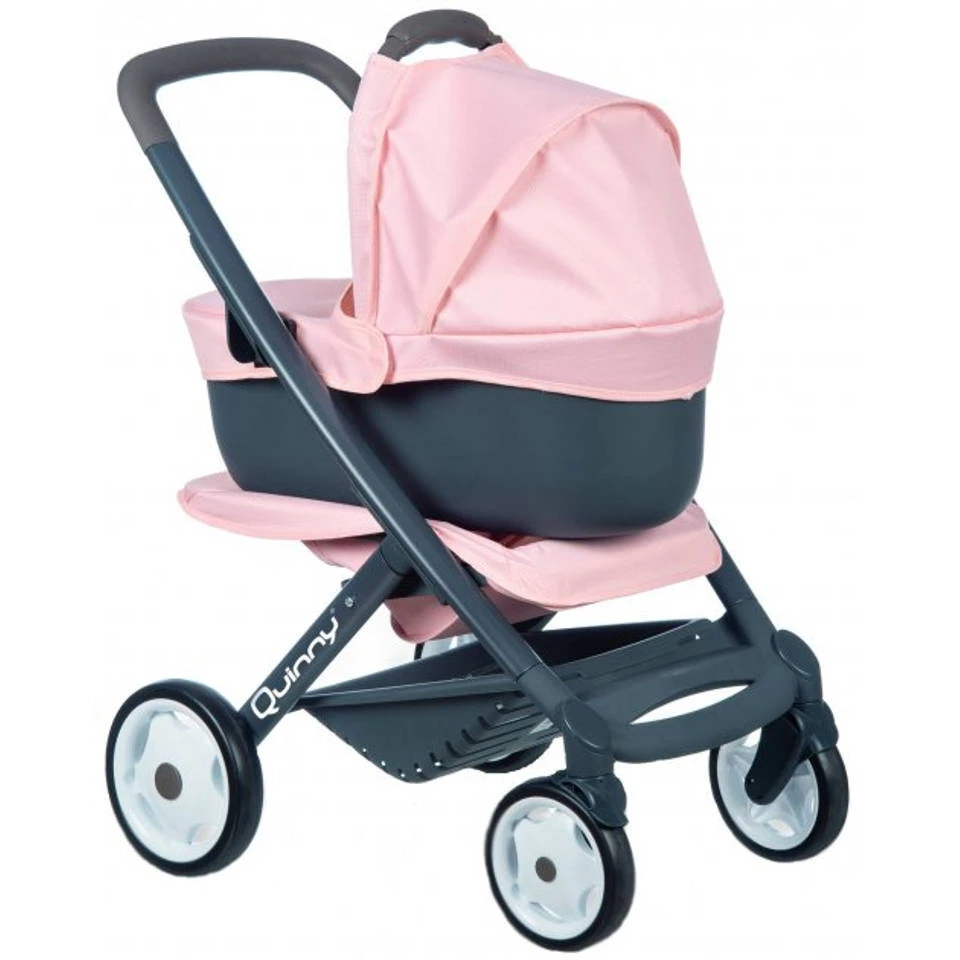 Smoby Maxi Cosi En Quinny 3 In 1 Poppenwagen - Roze 1 Smoby Maxi Cosi En Quinny 3 In 1 Poppenwagen - Roze