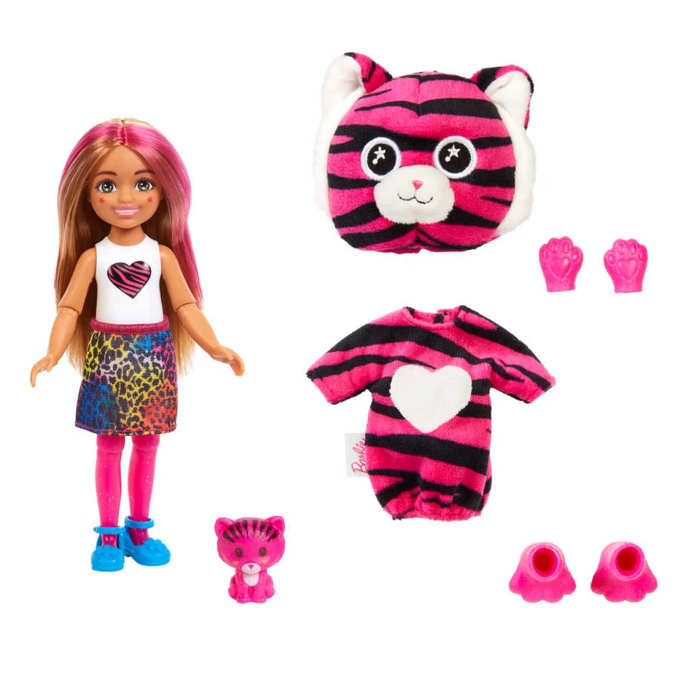 Barbie Cutie Reveal Jungle Tijger Pop Chelsea 3 Barbie Cutie Reveal Jungle Tijger Pop Chelsea - Afbeelding 3