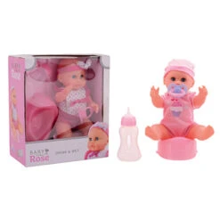 Johntoy Baby Rose Drink En Plaspop - 25 Cm