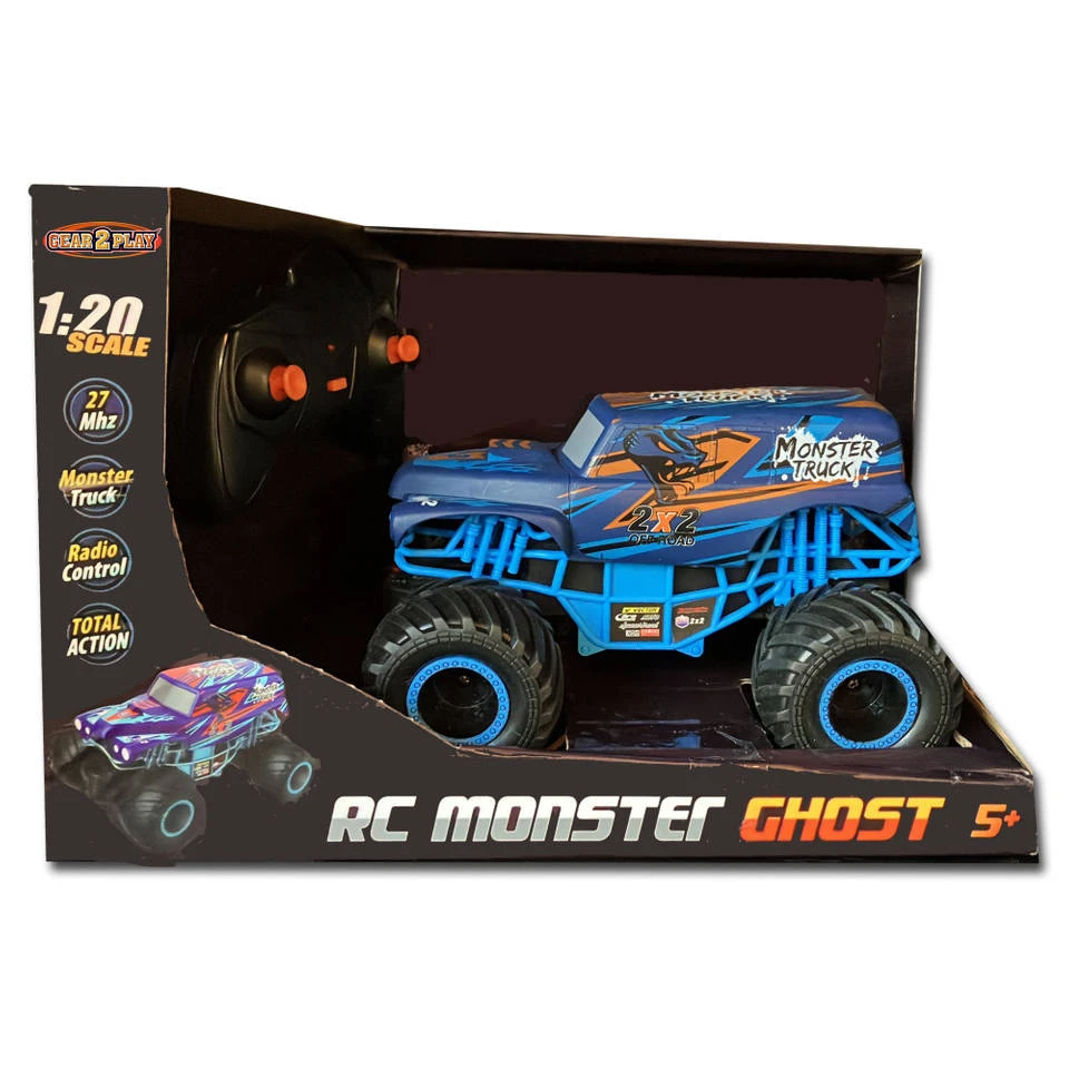 No Brand Gear2Play Op Afstand Bestuurbare Monstertruck Monster Ghost - 1:20 1 No Brand Gear2Play Op Afstand Bestuurbare Monstertruck Monster Ghost - 1:20